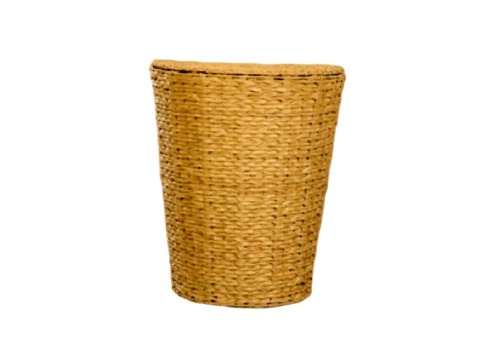 Premium Half-Moon Resin Wicker Hamper with Attached Lid